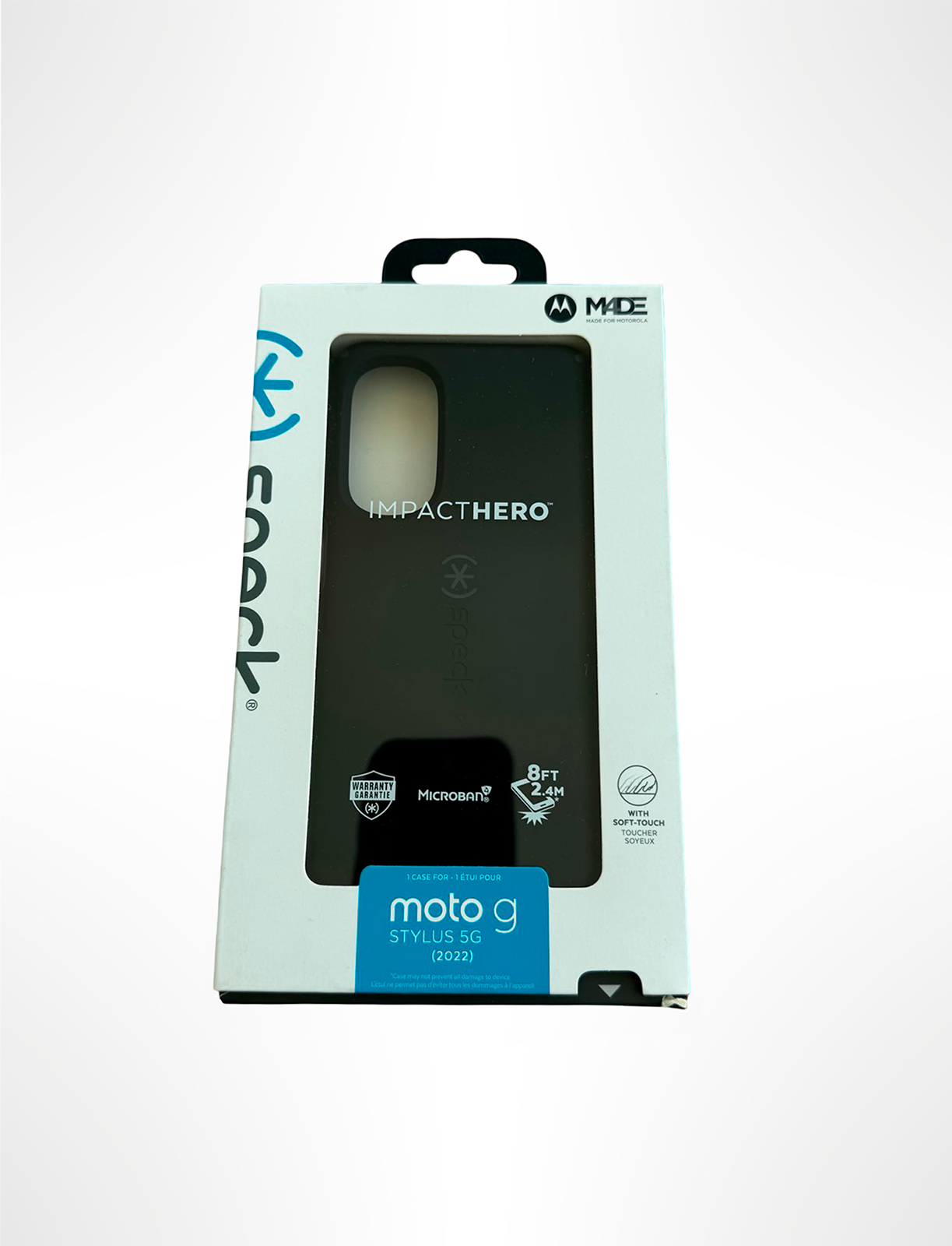 NEW Speck Impact Hero Slim Soft Touch Case – Moto G Stylus 5G (2022) (6.8") (Black)