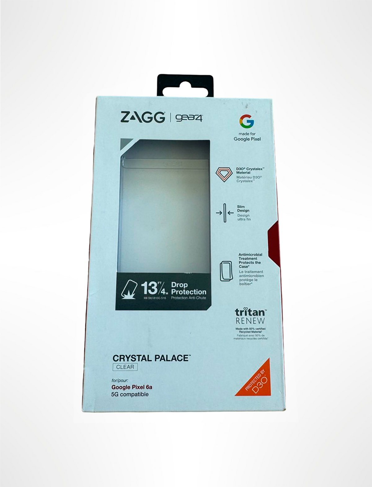 ZAGG Gear4 Crystal Palace Clear Case – Google Pixel 6a (6.1")