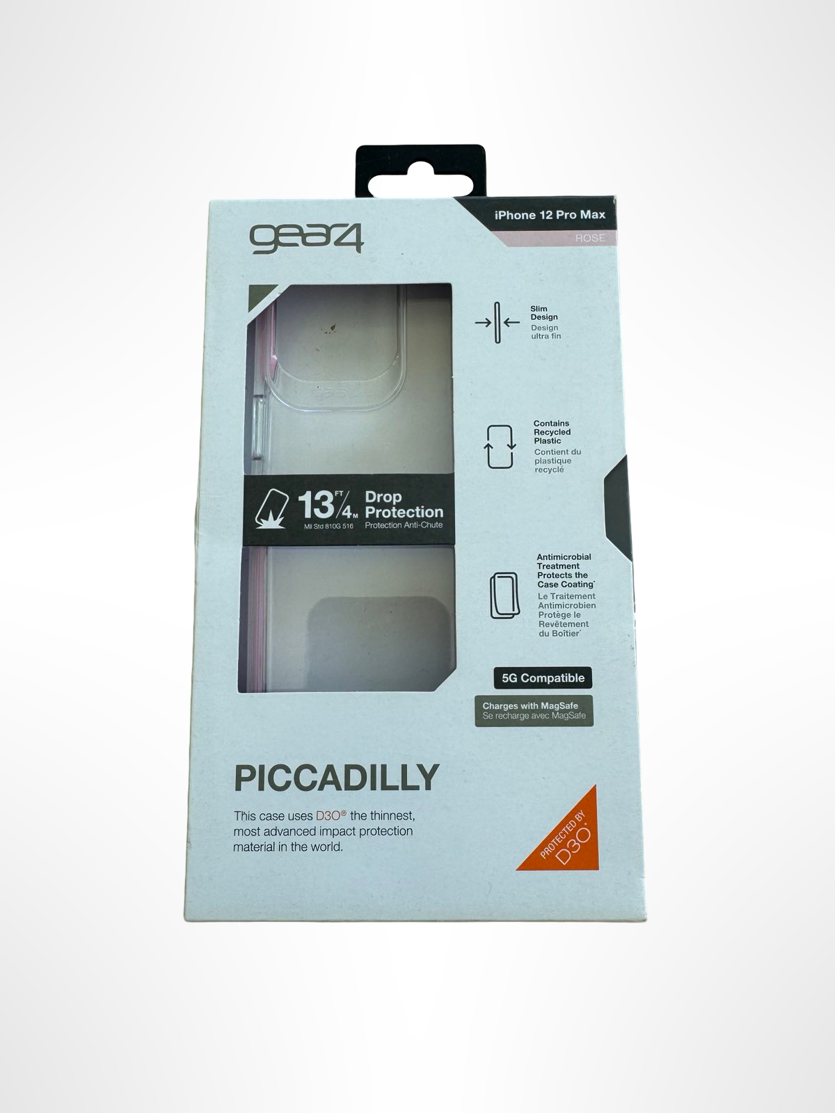 ZAGG Gear4 Piccadilly Case – iPhone 12 Mini (5.4") (Clear Rose)