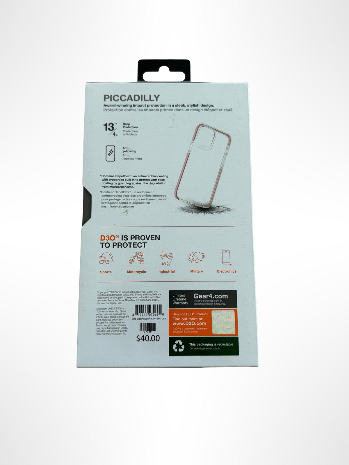 ZAGG Gear4 Piccadilly Case – iPhone 12 Mini (5.4") (Clear Rose)