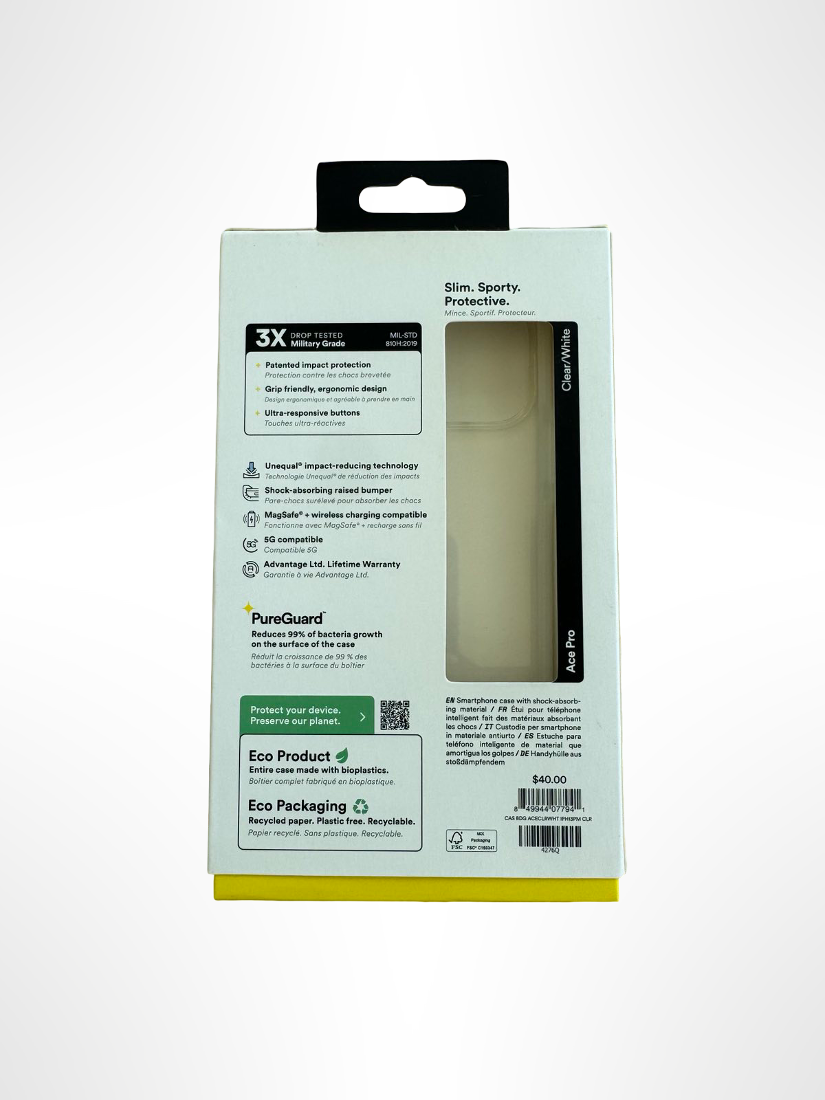 BodyGuardz Ace Pro Case – iPhone 13 Pro Max (6.7″) (Clear)