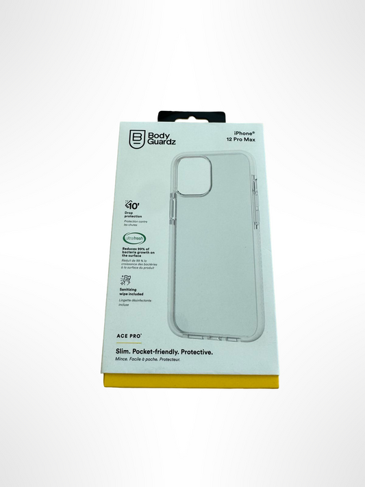 BodyGuardz Ace Pro Case – iPhone 12 Pro Max (6.7") (Clear / White Sides)