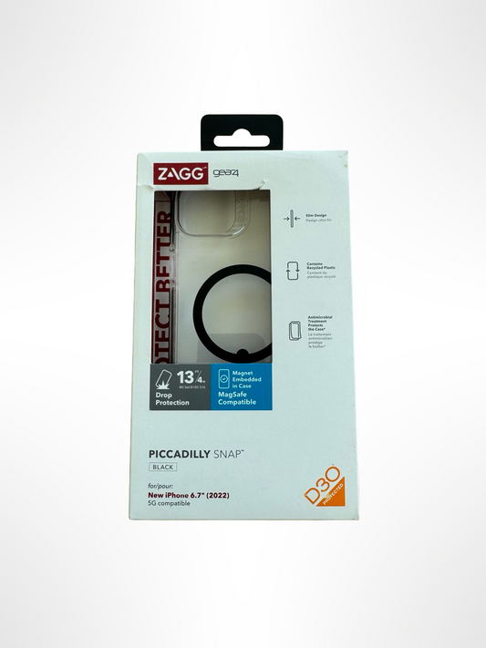ZAGG Gear4 Piccadilly Snap MagSafe Case – iPhone 14 Plus (6.7") (Clear/Black side)