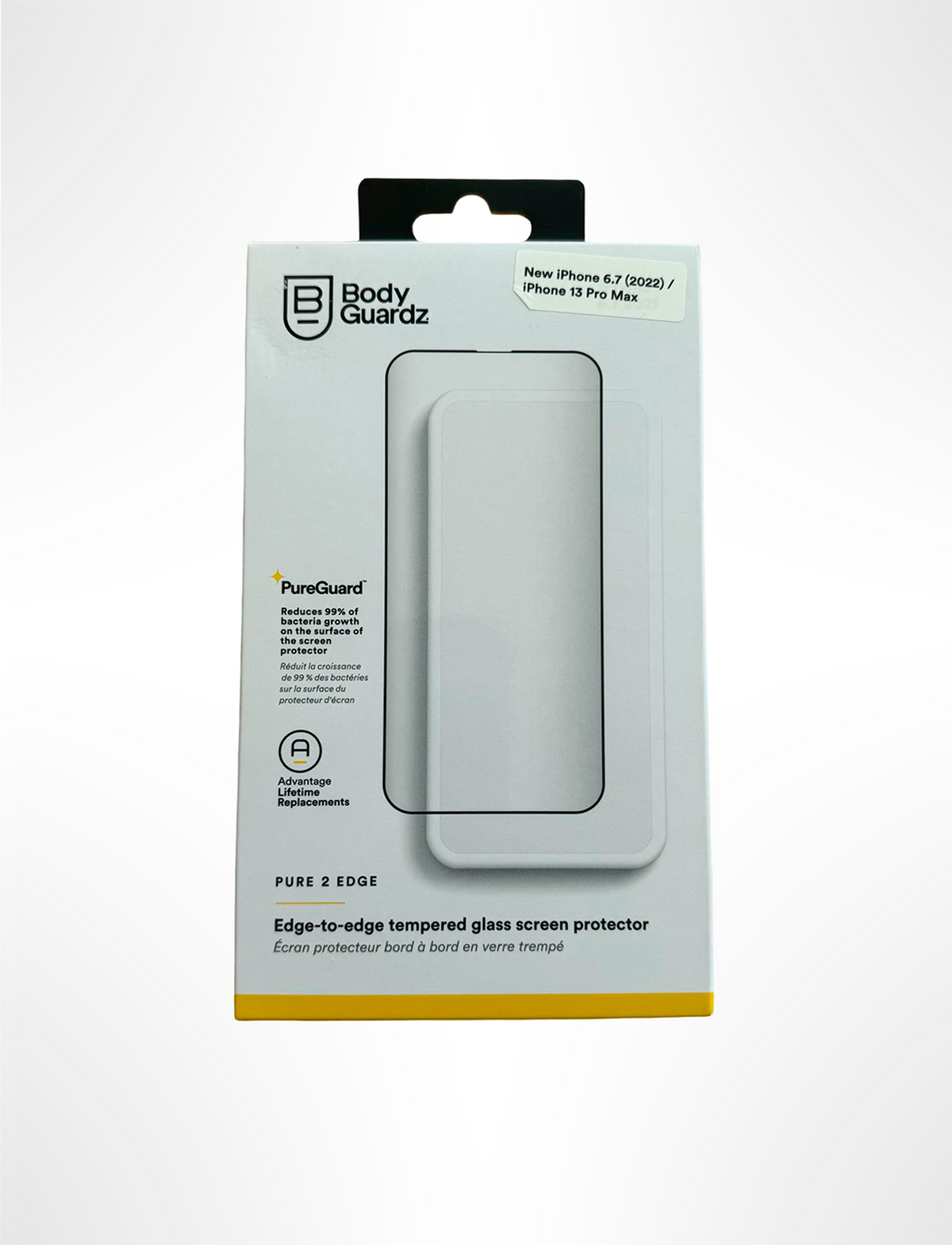 BodyGuardz Pure 2 Tempered Glass Screen Protector – iPhone 13 Pro Max / iPhone 14 Plus (6.7")