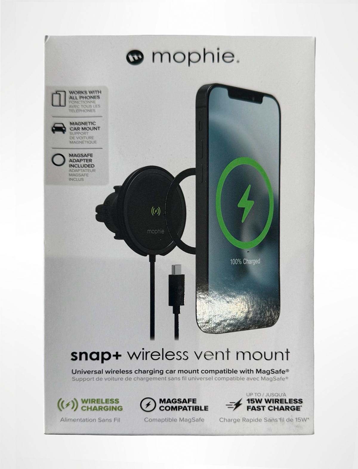 NEW mophie Snap+ 15W Wireless Charging Vent Mount MagSafe